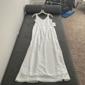 All over sequin Maxi Wedding Dress